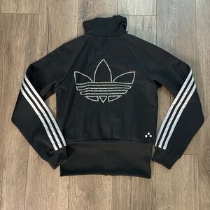 ADIDAS ZIP UP TRACK JACKET, Y2K BLINGED OUT LIMITED EDITION!